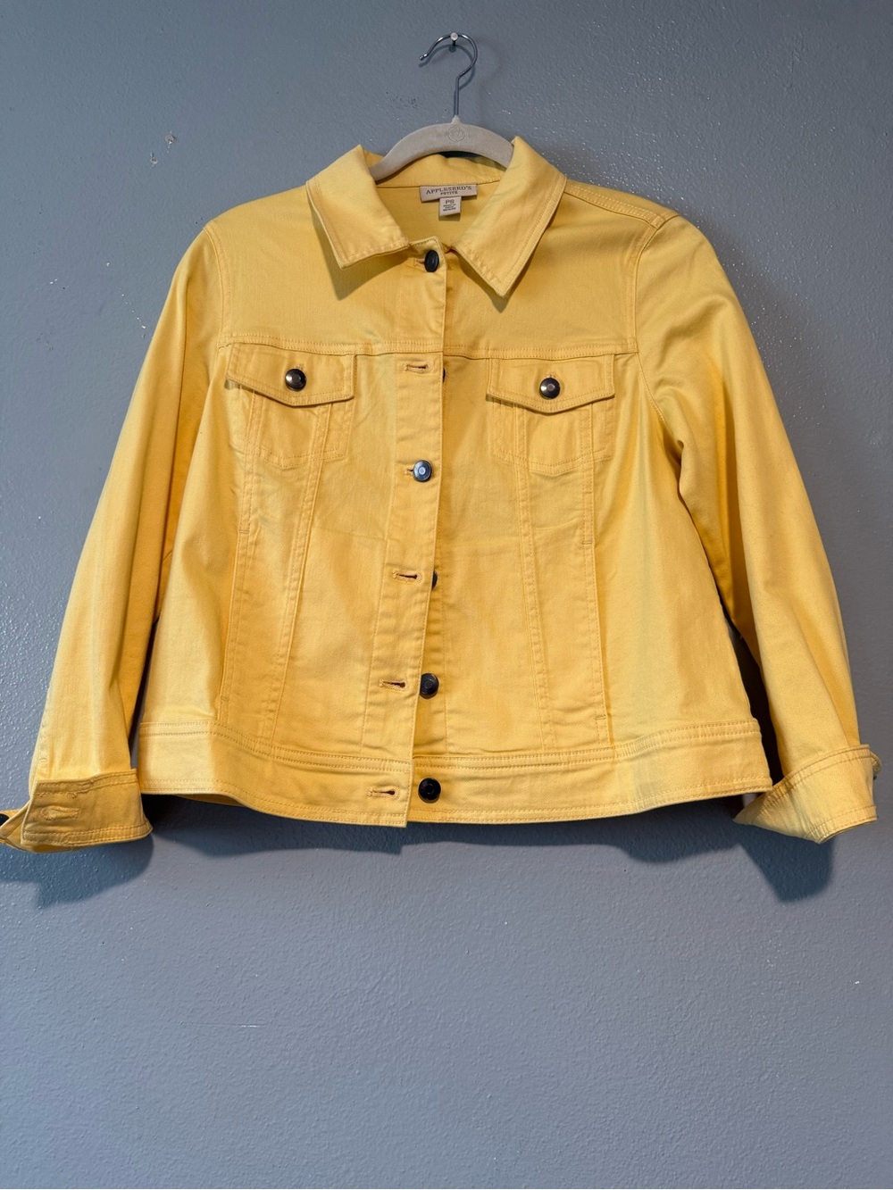 Appleseed's Yellow Denim Jacket - Women's Button-Front Jean Coat